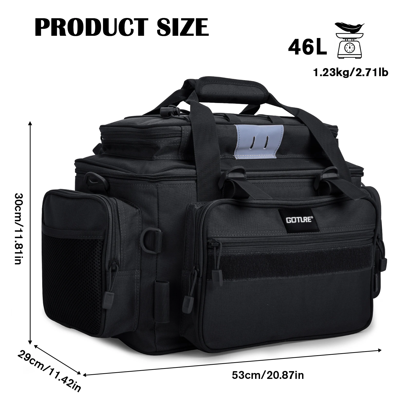 Bolso de Hombro Goture Impermeable – Gran Capacidad para Pesca - imagen 5