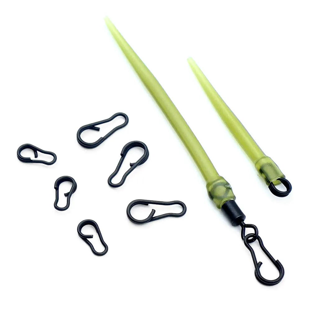 30 Uds. Accesorios de pesca de carpa Clip de plomo múltiple conector de cambio rápido giratorios para aparejos de pesca gruesos de carpa giratorios - imagen 2