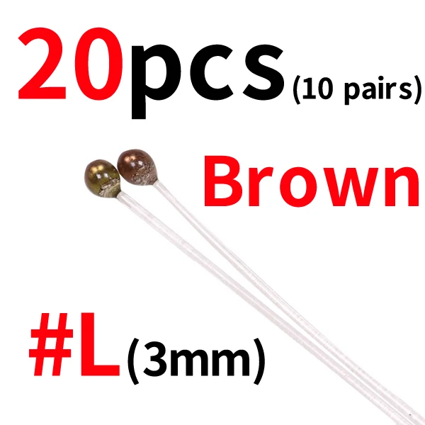 20pcs 3mm brown