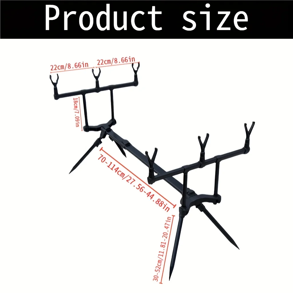 Soporte para caña de pescar JSFUN, soporte retráctil ajustable para caña de pescar de carpa, soporte para caña de pescar, soporte para vaina, todo para pescar - imagen 2