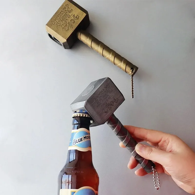Abridor de botellas creativo, llavero de regalo para Bar, abridor de botellas, martillo, abridor de botellas de cerveza, llave para bebidas, uso doméstico y diario - imagen 3