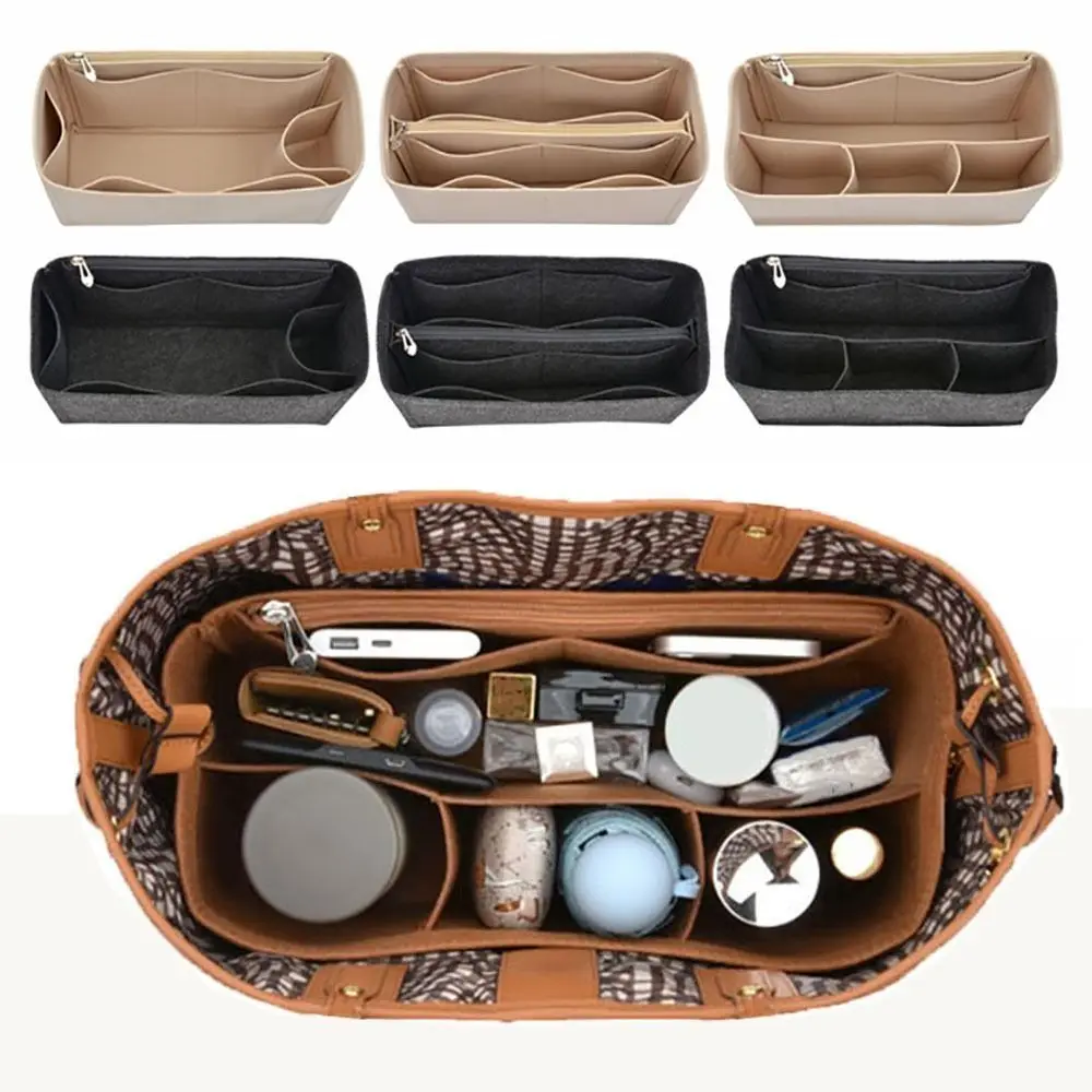 Bolso de fieltro duradero, bolsa de almacenamiento, soporte para bolso, organización de forro, bolsa interna portátil para Liz Visetos