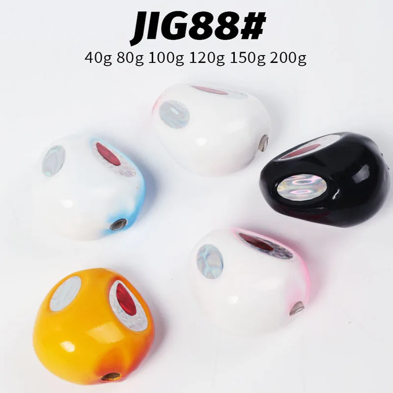 Señuelo de pesca Jigging BKK de hundimiento rápido, anzuelo doble, luminisce Jig, cebo Wobbler para curricán, Kabura, lubream, 5 piezas - imagen 4