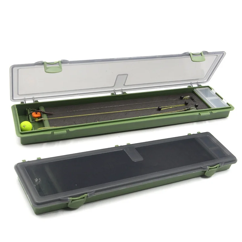 Caja de Herramientas de pesca de carpa con rejilla separada multifunción, cajas de almacenamiento de cebo de señuelo, anzuelo de pesca, aparejo de pelo, organizador de contenedores - imagen 4