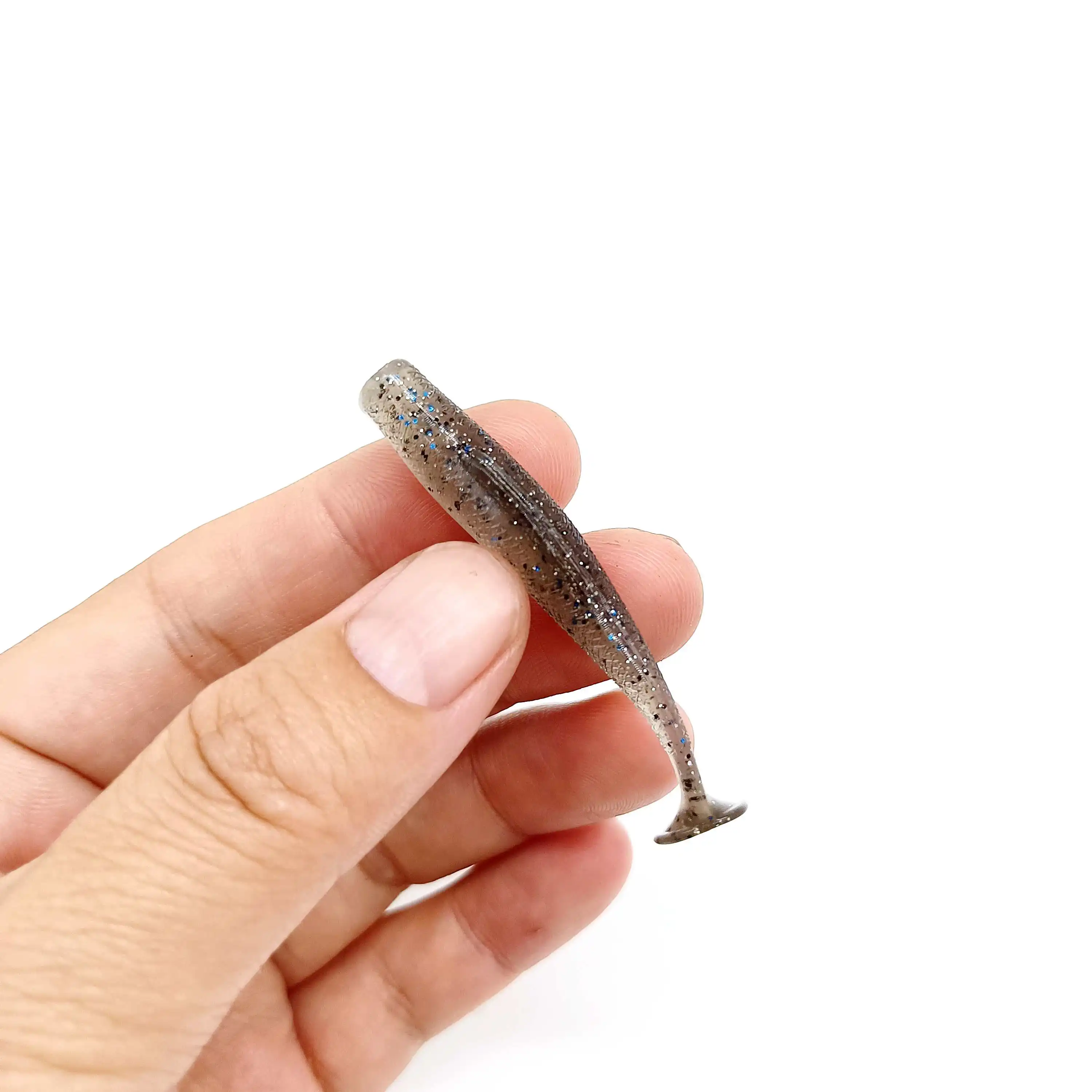 DUODUOYU, 6 uds., nuevo señuelo de pesca suave de TPE, 1,7g/55mm, cola en T, Swimbait de silicona suave, Wobbler para Lucio, lubina, Shad, aparejos de pesca - imagen 5