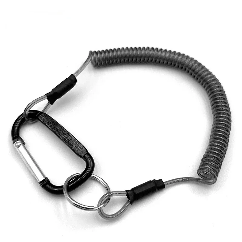 Alambres de acero de PVC, cordón de pesca, Protector de caña de pescar retráctil, cuerda de liberación, broche de Metal de aluminio de PVC - imagen 5