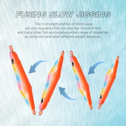 TOLU Señuelo Vertical Metal Hundimiento Lento Ojos 3D - Pesca en Mar