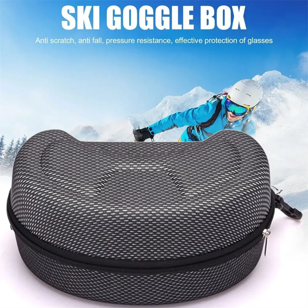 Bolsa deportiva para gafas con cremallera, caja impermeable para gafas de esquí EVA, estuche para gafas de Snowboard, Estuche de transporte para gafas de sol, estuche para gafas de esquí - imagen 2