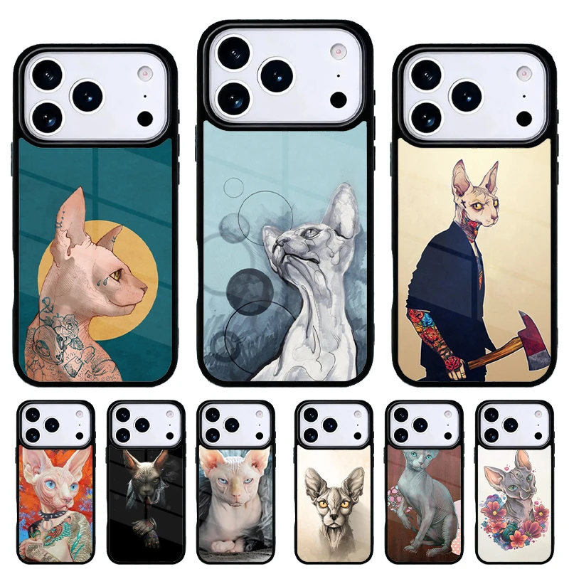 Funda iPhone 17 Air con diseño de gato esfinge – Protección trasera