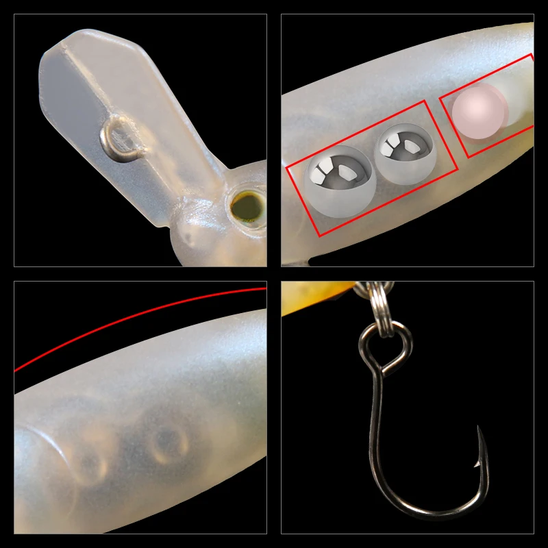 LETOYO 2,8g/37mm Mini señuelo de manivela capa de natación completa placa de lengua invertida Crankbait hundimiento rápido señuelos de trucha - imagen 4