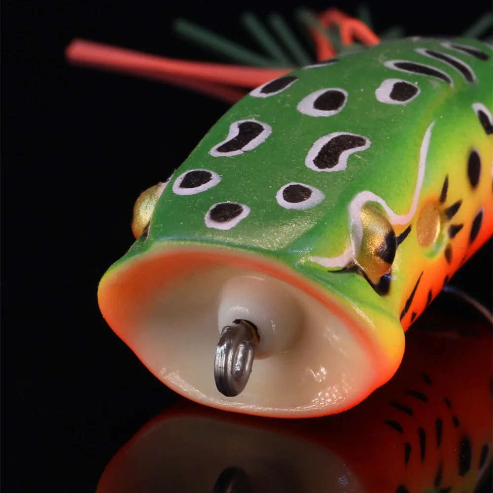 Señuelo rana topwater realista – Cebo vinilo flotante para black bass - imagen 5