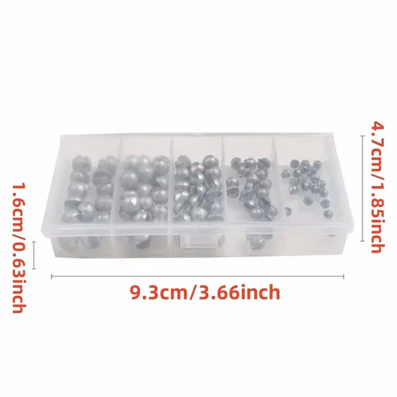 Delysia King 100 unids/caja de pesca redonda bifurcada apertura clip plomo accesorios de pesca - imagen 5