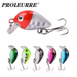 1 unidad de Mini Señuelos de Pesca con manivela, 2,8 cm, 2g, cebo duro que se hunde, plantilla Wobbler, Swimbait, Crankbait, carpa, lubina rayada, aparejos de Pesca