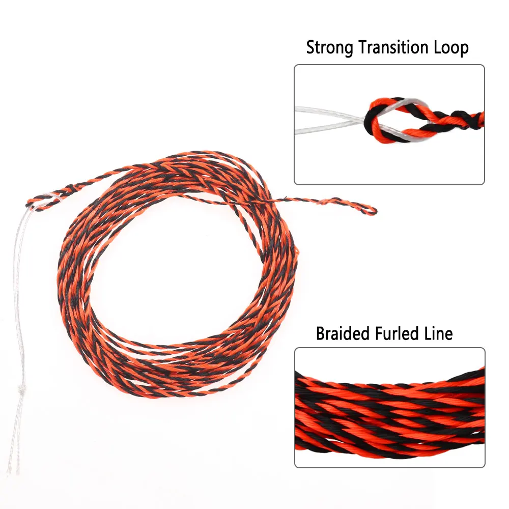 Bimoo-sedal de pesca con mosca trenzada, 12 pies, 13 pies, 20LB, Tenkara, líder peludo de poliéster, 7cm, bucle de transición, aparejos de pesca con mosca - imagen 3