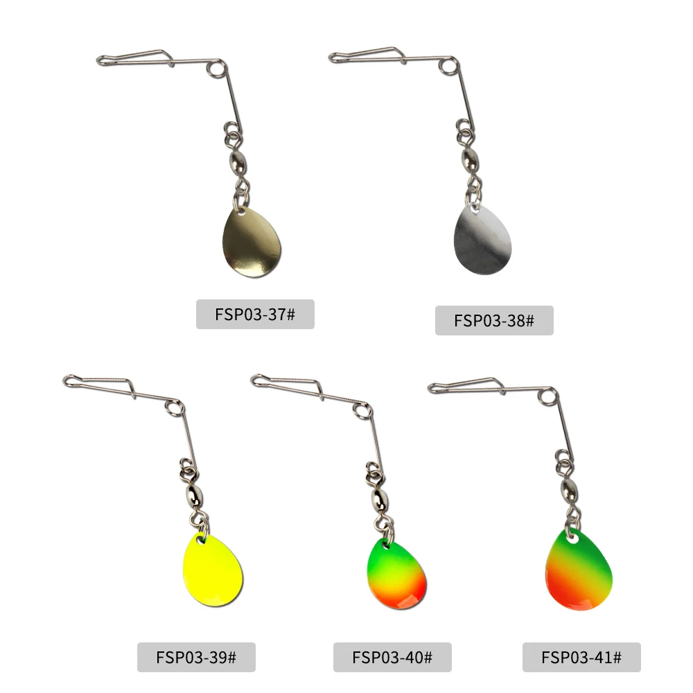 Señuelo de pesca giratorio sin gancho, cebo Artificial duro de Metal, accesorios de pesca de Lucio, 10 piezas, 1,5g, 1,7g - imagen 2