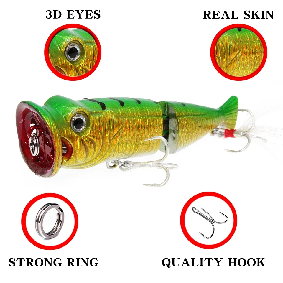 LEOSPORT-señuelo de pesca de 8cm y 11,5g, cebos de pesca, aparejos de anzuelos 6 #, 1 piezas - imagen 3