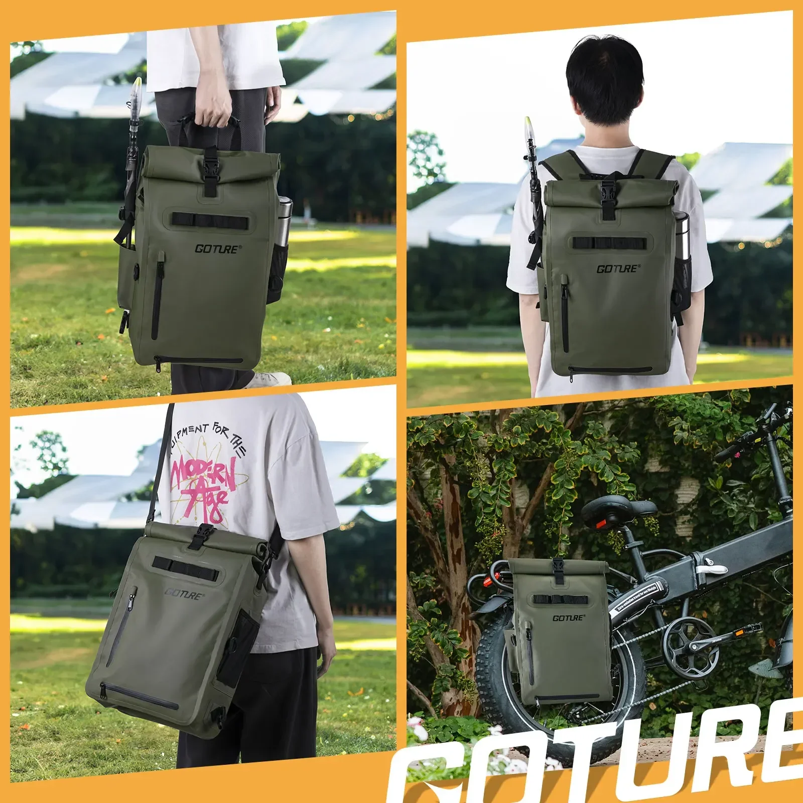 Goture Bolsa impermeable para ciclismo: mochila gran capacidad - imagen 5