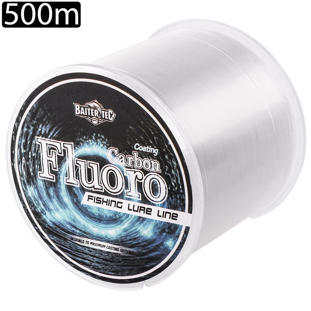 Línea de pesca líder de fluorocarbono 100% de 500m, línea de fibra de carbono fluorescente japonesa, línea de hundimiento de monofilamento de 0,14-0,50mm, pesca en el mar - imagen 2
