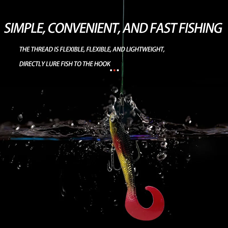 20 unids/bolsa de hilo de pescar de acero antimordida de alta resistencia, conector giratorio a presión, alambre de acero inoxidable para pesca con curricán - imagen 5