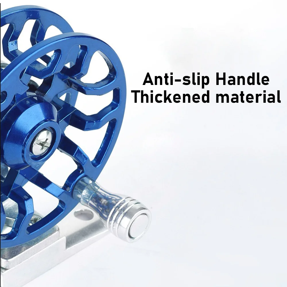 Carrete de pesca en hielo de Metal, relación de engranaje 1:1, grande, ligero, 55g, carrete de pesca con mosca para MANGO derecho, carrete de mosca de trucha y Lucio - imagen 4