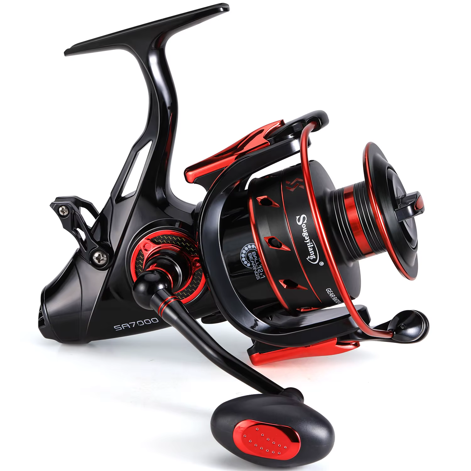 Sougayilang-carrete de pesca de carpa, accesorio de aleación de aluminio, anticolisión, arrastre máximo de 15KG, 12 + 1 BB, 4000-7000 - imagen 3