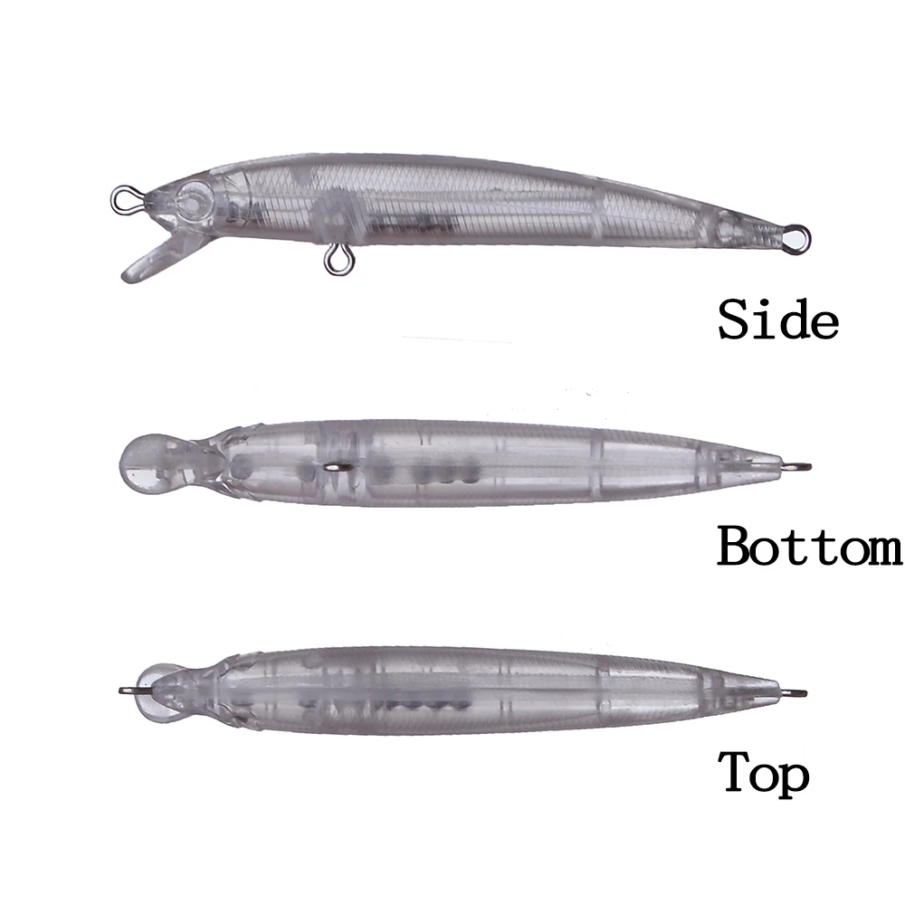 Chan'sHuang 20 piezas cebo en blanco sin pintar 83mm 4,9g sonajero flotante Minnow señuelo de pesca Artificial - imagen 3