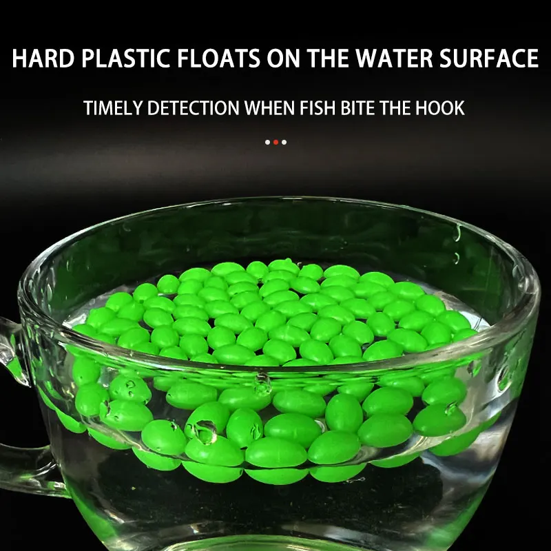 Kit de cuentas de accesorios de pesca, 900 unids/caja, plástico duro, verde, luminoso, cuentas ovaladas, aparejos de pesca de agua salada brillantes - imagen 4