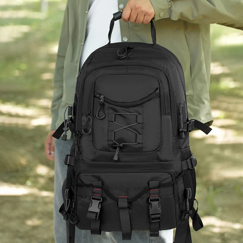 Mochila de escalada para viajes al aire libre, deportes, Camping, pesca, senderismo, bolsa de salida, gran capacidad, mochila escolar para equipaje para ordenador portátil universitario - imagen 5