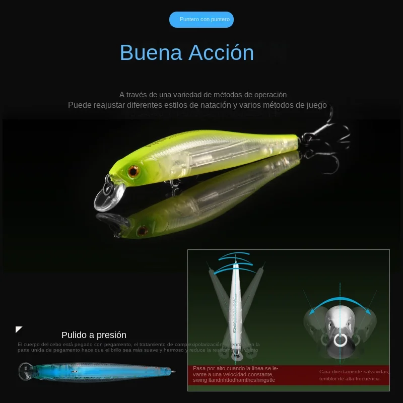 BEARKING 9cm 10g equipo de pesca caliente Shone SP señuelos manivela de pececillo, sistema de peso magnético de tungsteno cebo wobbler isca artificial - imagen 3