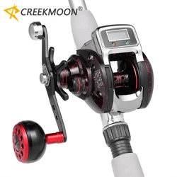 Carrete Baitcasting 6.3: alta velocidad y arrastre 15 kg, pantalla digital