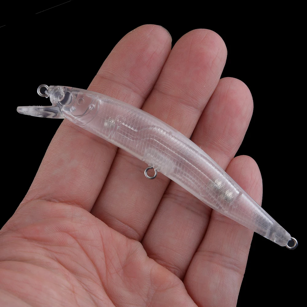 Chan'sHuang 20 piezas cebo en blanco sin pintar 6,5g/100mm pececillo poco profundo sonajero flotante señuelo de pesca Artificial - imagen 5