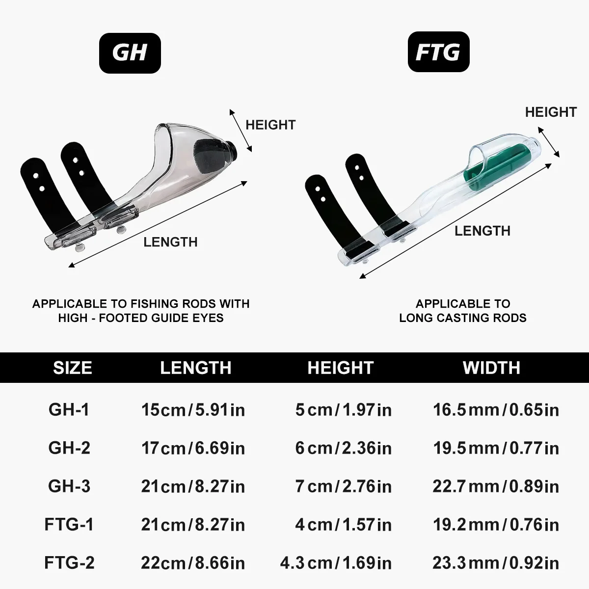 Tapa de caña de pescar de mar ZYZ, cubierta protectora de punta de caña de fundición larga anticolisión de alta resistencia, tapa de caña de pescar telescópica - imagen 4