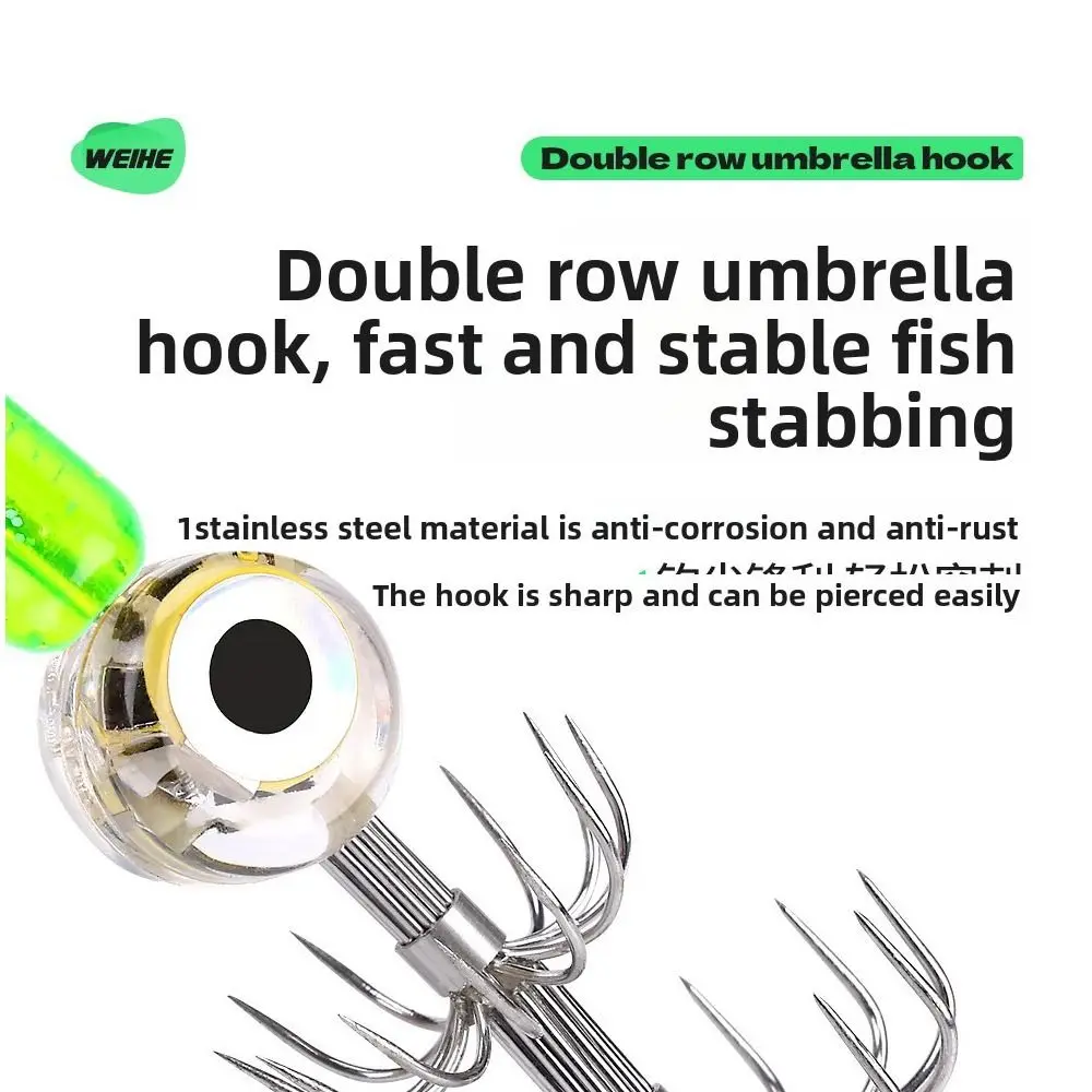 Señuelo de pesca con luz LED, anzuelos de calamar, anzuelo de luz electrónico resistente al agua, señuelo de calamar electrónico, señuelo de pesca LED, pesca en el mar - imagen 5