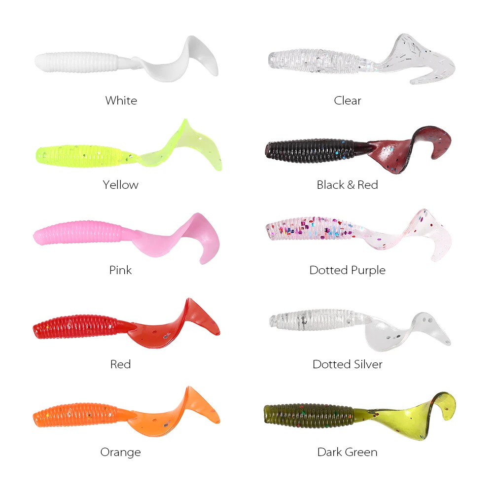 100 unids/lote Señuelos de Pesca 4cm 0,4g cebo suave Artificial de silicona Wobbler gusano Moggot larva señuelo mar Swimbait Lucio carpa Accesorios - imagen 2