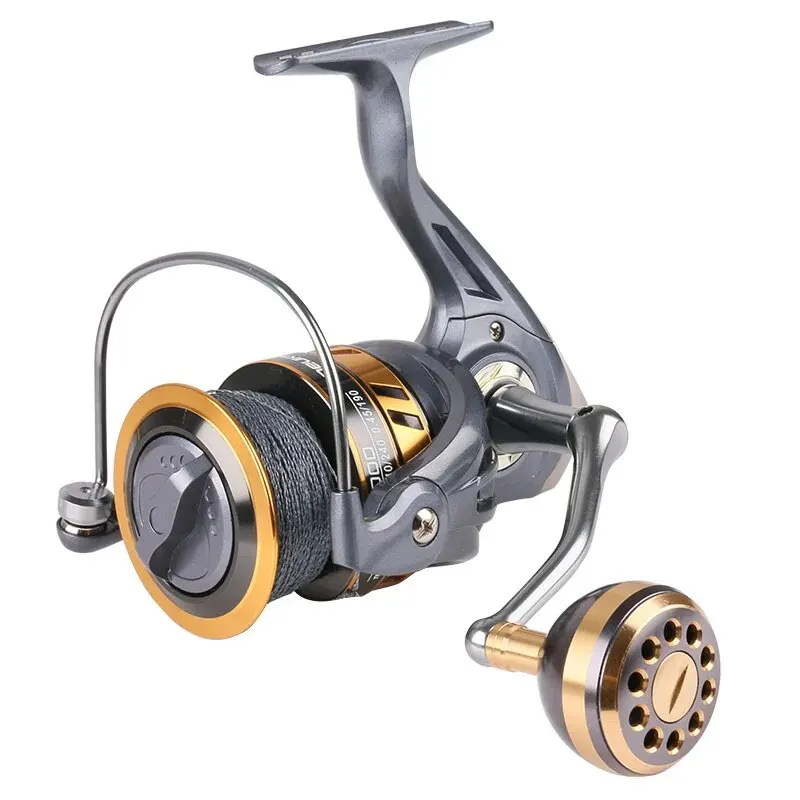 Medium/Large Foldable Hexagon Fishing Reel Handle Fit 2000-7000 Knob Metal Carbon Steel Spinning Reel Fittings - imagen 4