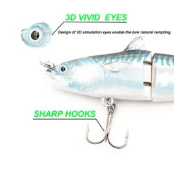 F4J07 Señuelo articulado Swimbait de plástico duro