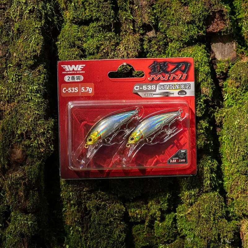 2 uds 2025 nuevo EWE Yindao MINI tiro largo hundimiento Minnow señuelo de pesca 3,8g/6g/4,2g/5,7g Wobbler Artificial boca de caballo cebo falso - imagen 5