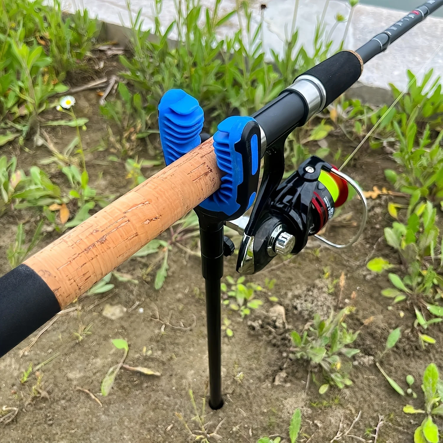 YOTO Soporte caña pescar forma U plástico resistente – Accesorio pesca - imagen 5