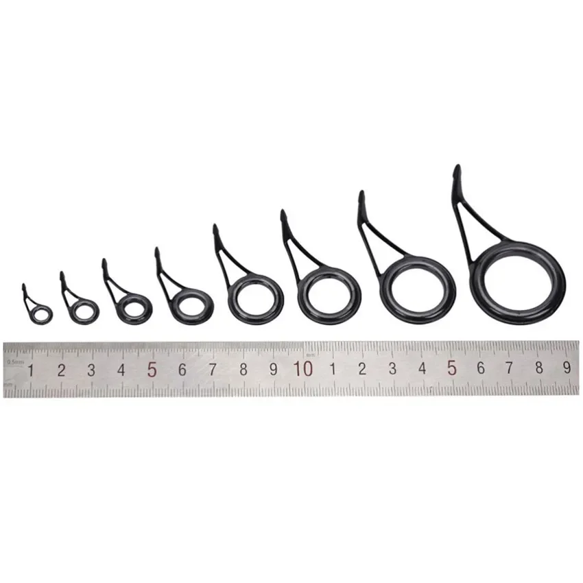 Equipo de pesca de acero con alto contenido de carbono, accesorio de cerámica, ojo guía, bucle de alambre a través del bucle de alambre, 6-30 # - imagen 2