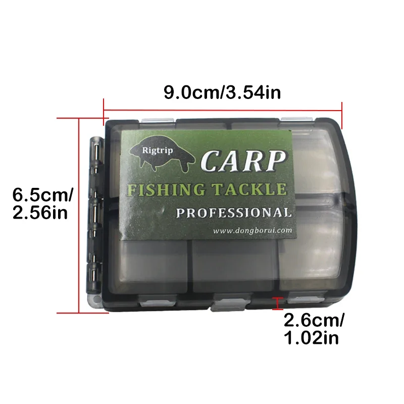 Caja de aparejos de pesca, 8 compartimentos, señuelo de pesca, gancho de cebo suave, estuche de almacenamiento, accesorios magnéticos desmontables para pesca de carpa - imagen 4
