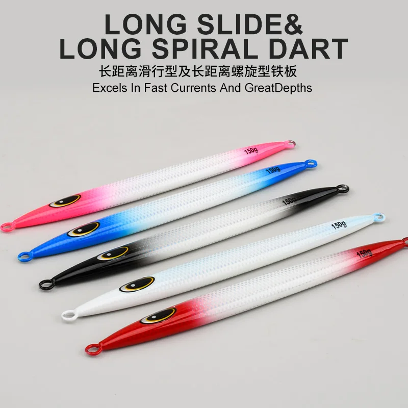 OBSESSION J150 400g 500g 600g 750g 1000g peso grande pesca en agua salada señuelo de Jigging de Metal plantillas brillantes señuelos Jigbait de hundimiento rápido - imagen 4