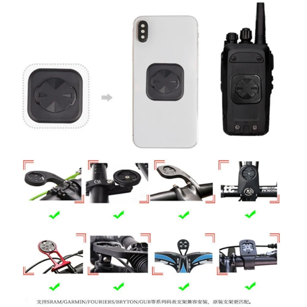 Hebilla trasera para teléfono móvil Garmin, soporte adhesivo para bicicleta, accesorios para bicicleta - imagen 5