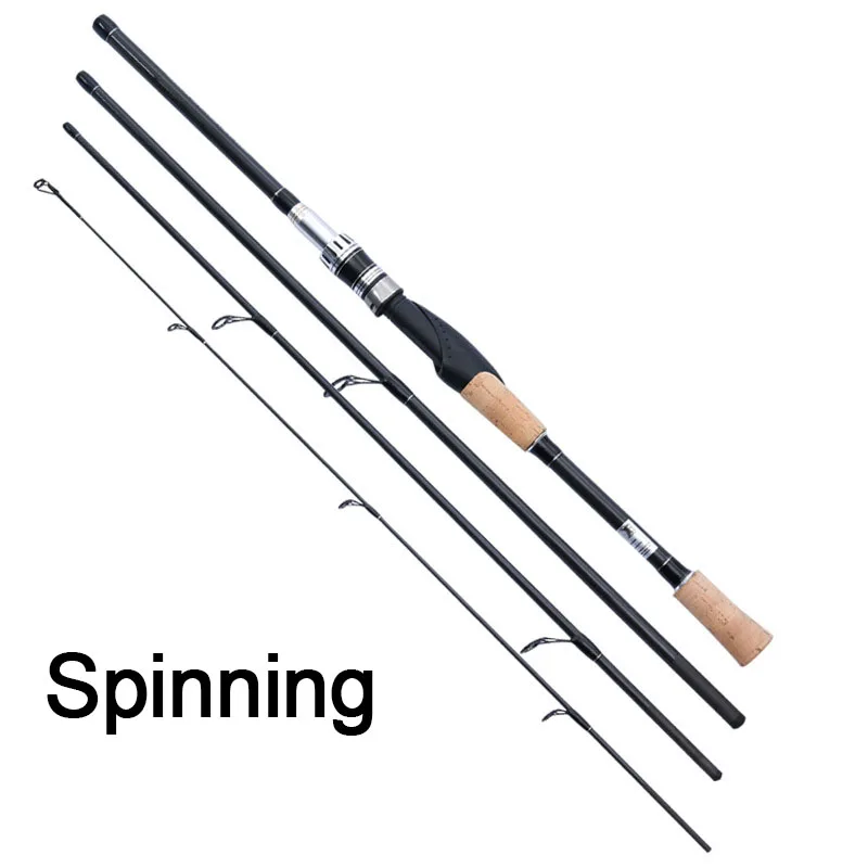 Caña de pescar de carbono superdura, caña de pescar giratoria de 2,1 m y 2,4 m, de fundición telescópica, aparejos de pesca de viaje - imagen 5