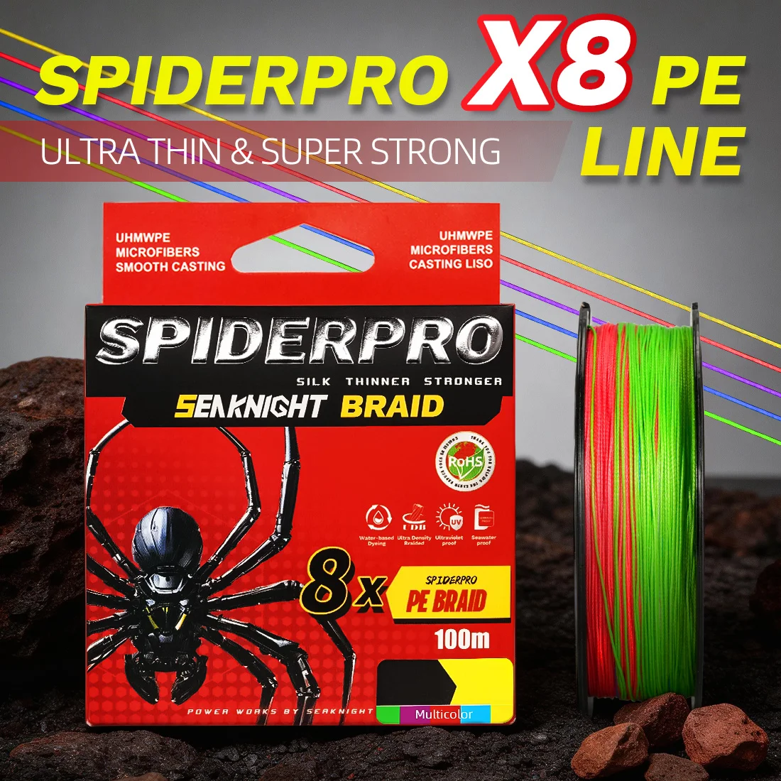 SeaKnight SPIDERPRO Línea PE trenzada super fina Si+ agua salada - imagen 4