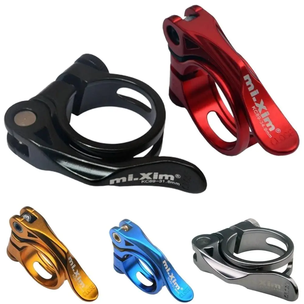 Abrazaderas de tija de sillín de bicicleta, abrazadera de aleación de aluminio de liberación rápida, engranaje fijo, duradero, 31,8mm/34,9mm - imagen 3