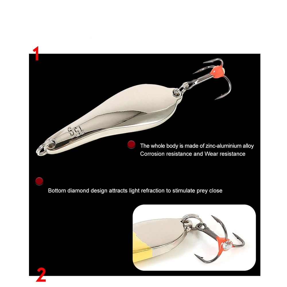 FTK-señuelo de pesca en hielo para invierno, cebo duro con anzuelo triple para pesca de perca y Lucio, 10g, 15g, 20g - imagen 4