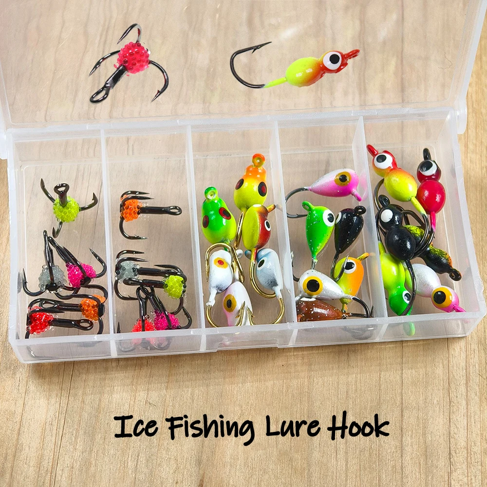 Jig Head Luminosos para Pesca en Hielo – Anzuelos Triples nº10 y nº12