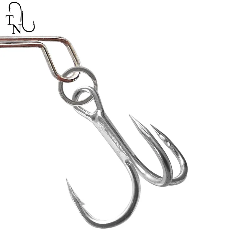 TN68 10G - 40G anzuelo con cabeza de pez VIB Spinner cebos anzuelo de gusano señuelos de Jigging de Metal con anzuelos triples para perca y lubina - imagen 5