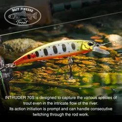 TSURINOYA nuevo señuelo de pesca de pececillo hundido DW75 Jerkbait Wobbler 70S 70mm 8,9g señuelo de pesca de trucha de lubina de agua dulce cebo duro