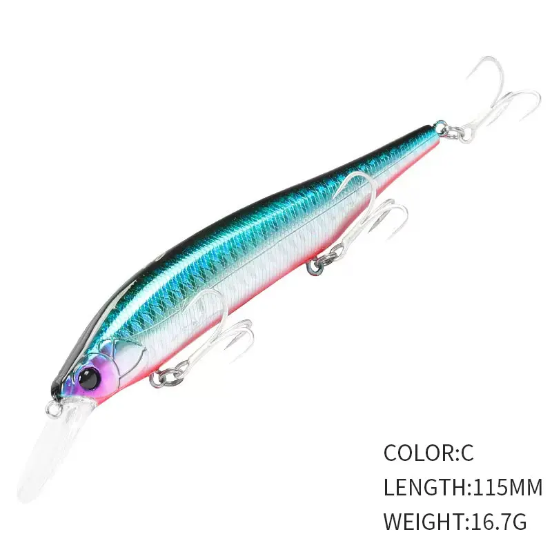 Señuelos de pesca de pececillo hundido, modelo popular japonés, 115mm, 16,7g, Jerkbait, Lucio, Carkbait, Wobblers, Swimbait, cebo profesional - imagen 4